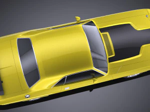 Dodge Challenger 1970 RT lowpoly 3D Model