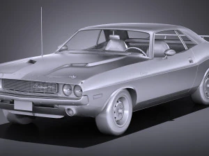 Dodge Challenger 1970 RT lowpoly 3D Model