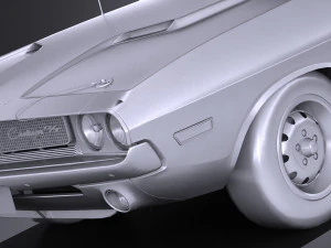 Dodge Challenger 1970 RT lowpoly 3D Model