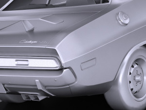 Dodge Challenger 1970 RT lowpoly Modelo 3D