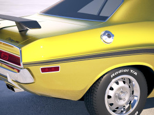Dodge Challenger 1970 With Interior 3D 模型