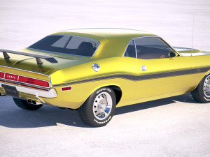 Dodge Challenger 1970 With Interior 3D 模型