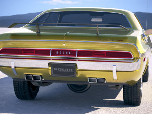 Dodge Challenger 1970 With Interior 3D 模型