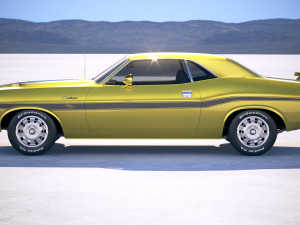 Dodge Challenger 1970 With Interior 3D 模型