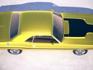 Dodge Challenger 1970 With Interior 3D 模型