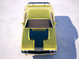 Dodge Challenger 1970 With Interior 3D Model