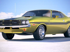 Dodge Challenger 1970 With Interior 3D 模型