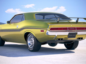 Dodge Challenger 1970 With Interior 3D 模型
