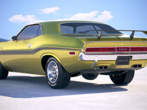 Dodge Challenger 1970 With Interior 3D Model