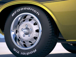 Dodge Challenger 1970 With Interior 3D Model