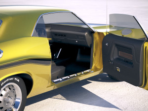 Dodge Challenger 1970 With Interior 3D 模型