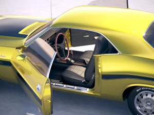 Dodge Challenger 1970 With Interior 3D Model