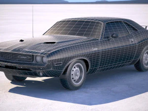 Dodge Challenger 1970 With Interior 3D Model