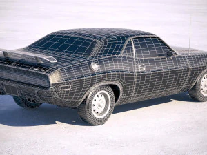 Dodge Challenger 1970 With Interior 3D Model
