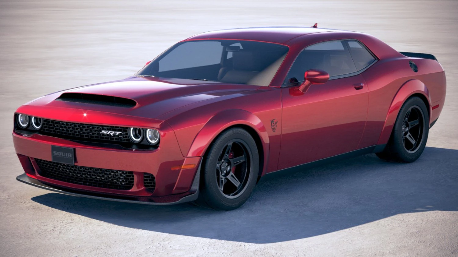 Dodge Challenger SRT Demon 2018 3D Model .c4d .max .obj .3ds .fbx .stl .blend 