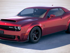 डॉज चैलेंजर एसआरटी डेमन 2018 3D मॉडल