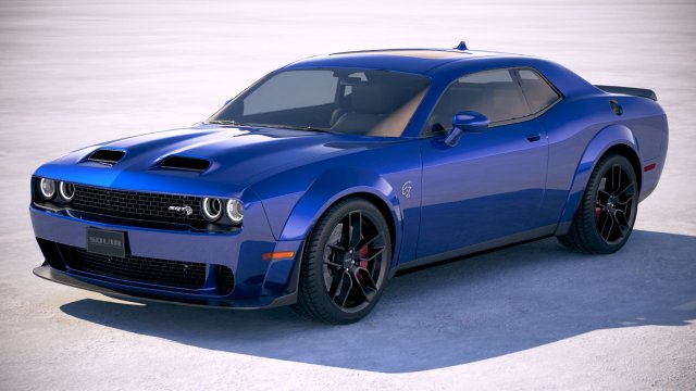 Dodge Challenger SRT Hellcat 2019 3Dモデル .c4d .max .obj .3ds .fbx .stl .blend