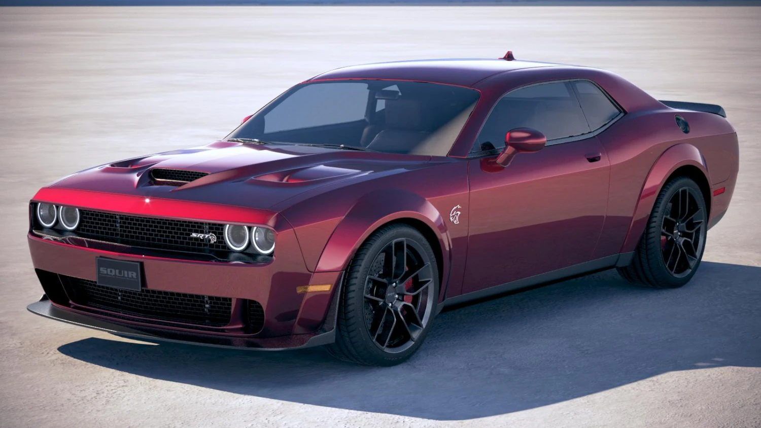 Dodge Challenger SRT Hellcat Widebody 2018 3D Model .c4d .max .obj .3ds .fbx .stl .blend