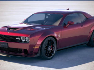 डॉज चैलेंजर एसआरटी हेलकैट वाइडबॉडी 2018 3D मॉडल