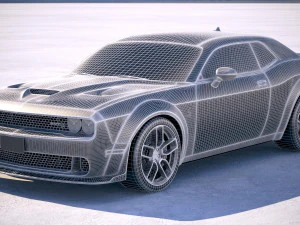 Dodge Challenger SRT Hellcat Widebody 2018 3D Model