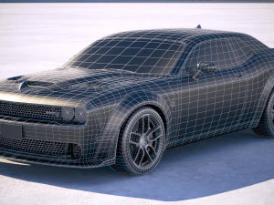 Dodge Challenger SRT Hellcat Widebody 2018 3D Model