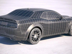 Dodge Challenger SRT Hellcat Widebody 2018 3D Model