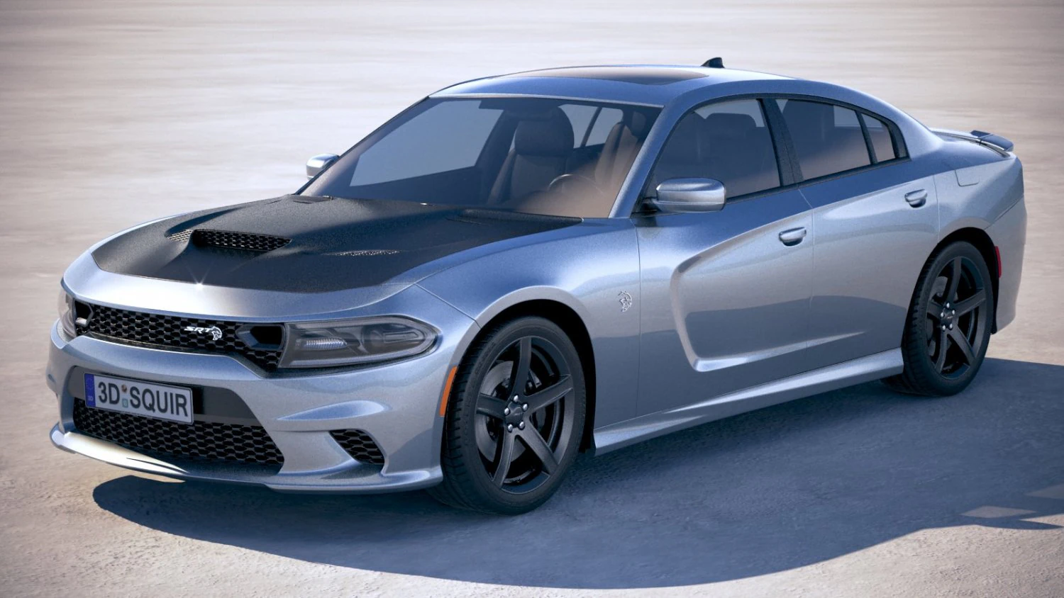 Dodge Charger SRT Hellcat 2019 3D Model .c4d .max .obj .3ds .fbx .stl .blend 