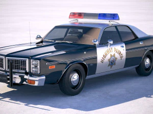 Dodge Pol&iacute;cia de M&ocirc;naco 1977 Modelo 3D