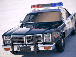 Dodge Monaco Police 1977 3D Model