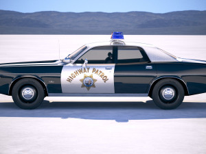 Dodge Monaco Police 1977 3D Model