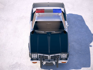 Dodge Monaco Police 1977 3D Model