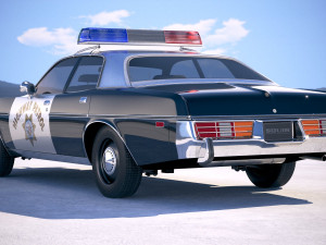 Dodge Monaco Police 1977 3D Model
