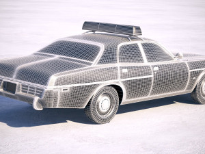 Dodge Monaco Police 1977 3D Model