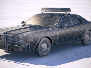 Dodge Monaco Police 1977 3D Model