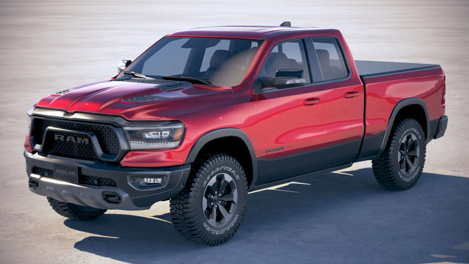 Dodge Ram 1500 Rebel 2019 3D Model .c4d .max .obj .3ds .fbx .stl .blend 