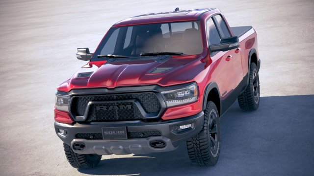 dodge ram 1500 rebel 2019 3D Model in Vrachtwagen 3DExport