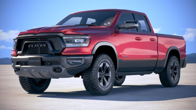 dodge ram 1500 rebel 2019 3D Model in Vrachtwagen 3DExport