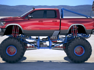 Dodge Ram 1500 Rebel 2019 Monstertruck 3D Model