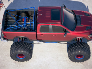 Dodge Ram 1500 Rebel 2019 Monstertruck 3D Model