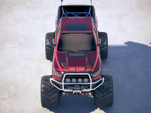Dodge Ram 1500 Rebel 2019 Monstertruck 3D Model