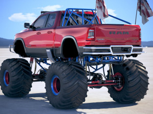 Dodge Ram 1500 Rebel 2019 Monstertruck 3D Model