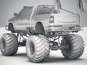 Dodge Ram 1500 Rebel 2019 Monstertruck 3D Model