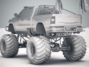 Dodge Ram 1500 Rebel 2019 Monstertruck 3D Model