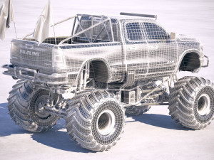 Dodge Ram 1500 Rebel 2019 Monstertruck 3D Model