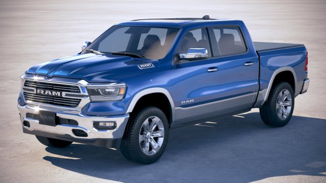 Dodge Ram Laramie 2019 3D-Modell .c4d .max .obj .3ds .fbx .stl .blend