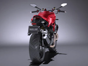Ducati Monster 1200r 2017 3D Model