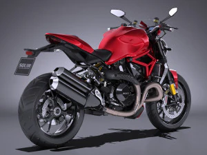 Ducati Monster 1200r 2017 3D Model