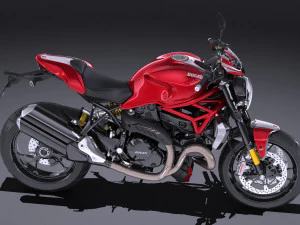 Ducati Monster 1200r 2017 3D Model