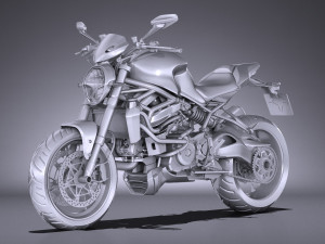 Ducati Monster 1200r 2017 3D मॉडल