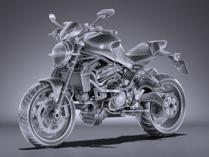 Ducati Monster 1200r 2017 3D मॉडल